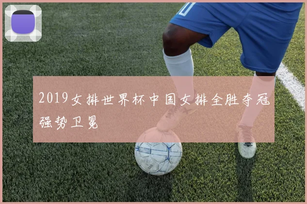 2019女排世界杯中国女排全胜夺冠强势卫冕